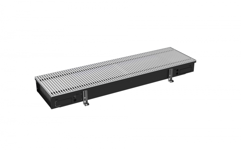 Hoogwaardige 1200mm lange vloerconvector van 130mm hoog met geforceerde convectie voor koeling of verwarming