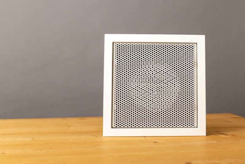 Geperforeerd retour rooster voor vaste plafonds met bovenaansluiting Ø 315mm