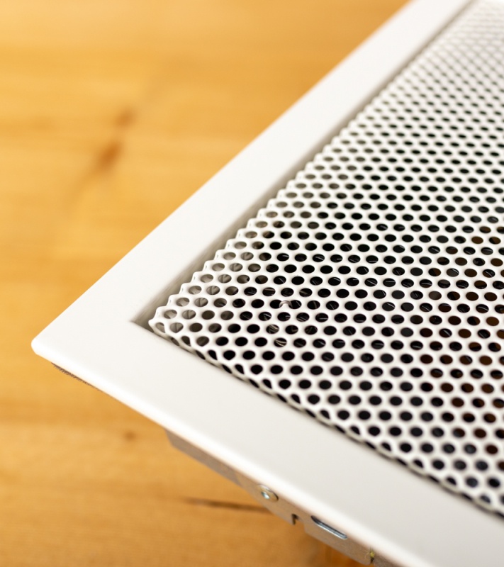 Geperforeerd retour rooster voor vaste plafonds met bovenaansluiting Ø 315mm - Moderne look 