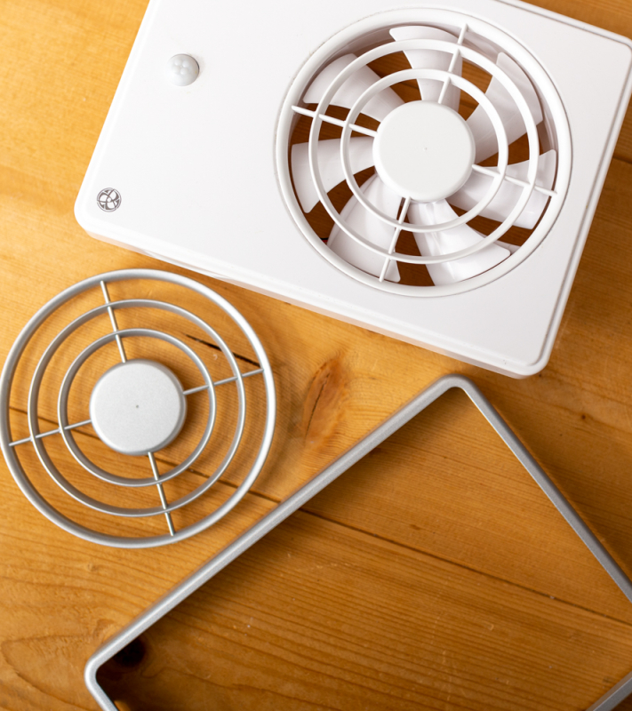 Intelligente badkamerventilator met WIFI Ø 100/125mm Smart met timer en vocht sensor - Zeer veel instelmogelijkheden