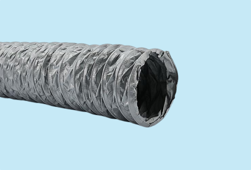 Texoflex grey light flexibele polyester slang in een diamter van 160 mm x 10 meter lang