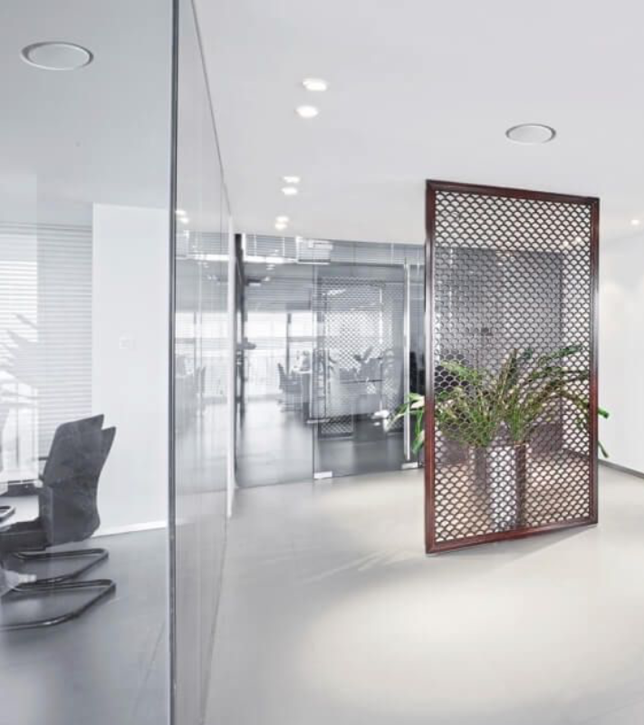 Volledig In stucbaar wand en plafond rooster van gips model Circle met aansluiting Ø 100mm - 
