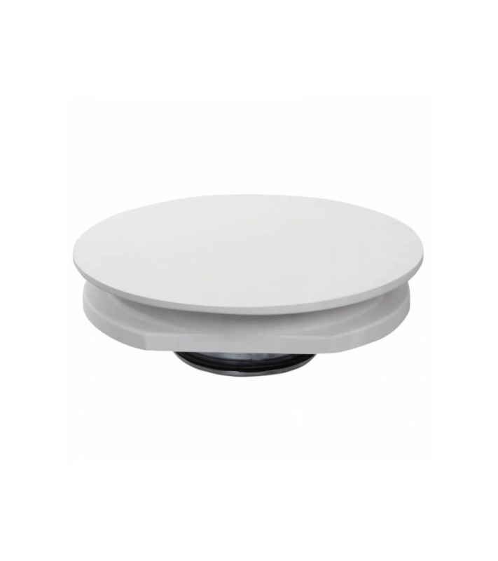 Half In stucbaar wand en plafond rooster van gips model Side rond, met aansluiting Ø 125mm - 