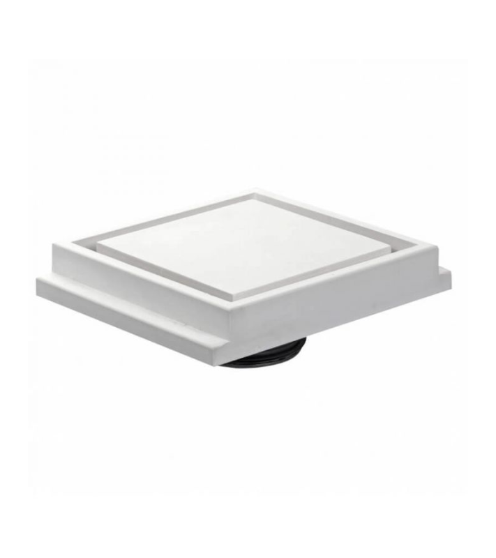 Volledig In stucbaar wand en plafond rooster van gips model Square met aansluiting Ø 100mm - 