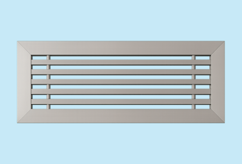 Aluminium beloopbaar staafrooster 1000x100mm met klemveren