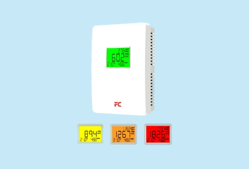 CO2 aan-uit regeling met kleur indicatie op het display voor ventilatoren ( 230v/5A )