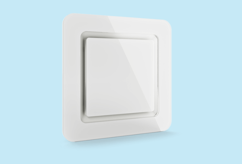 Exclusieve Tecanno design glass white plafond ventiel model 100 voor vaste plafonds