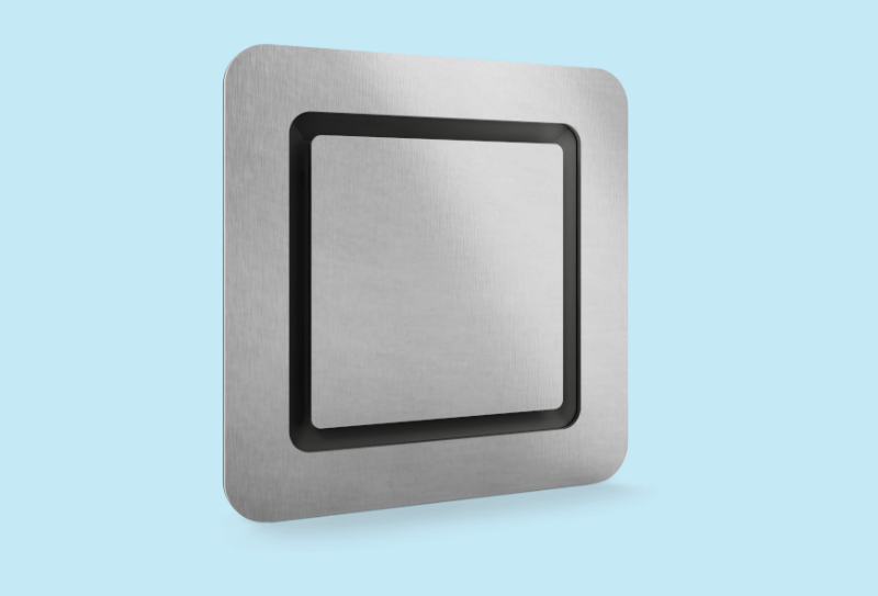 Exclusieve Tecanno design glass brush plafond ventiel model 100 voor vaste plafonds